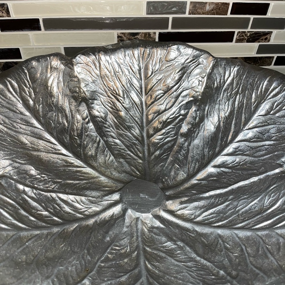 Lovely Pewter Cabbage Decorative Bowl